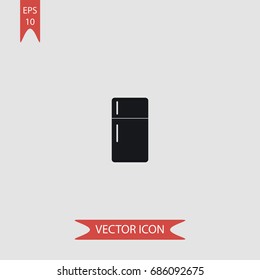 Refrigerator vector icon, illustration symbol