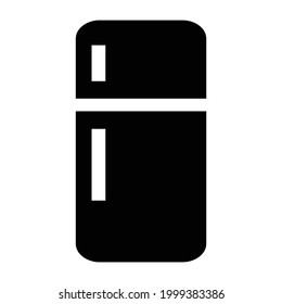 Refrigerator vector icon, isolated on white background