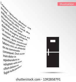 Refrigerator Vector icon . Lorem Ipsum Illustration design