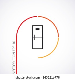 Refrigerator Vector icon . Lorem Ipsum Illustration design
