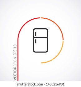 Refrigerator Vector icon . Lorem Ipsum Illustration design