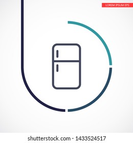Refrigerator Vector icon . Lorem Ipsum Illustration design
