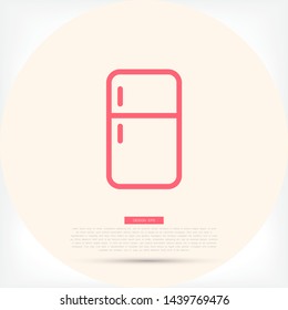 Refrigerator Vector icon . Lorem Ipsum Illustration design