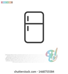 Refrigerator Vector icon . Lorem Ipsum Illustration design
