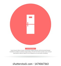 Refrigerator Vector icon . Lorem Ipsum Illustration design