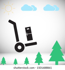 Refrigerator Vector icon . Lorem Ipsum Illustration design