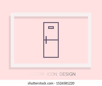 Refrigerator Vector icon . Lorem Ipsum Illustration design