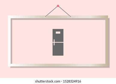 Refrigerator Vector icon . Lorem Ipsum Illustration design