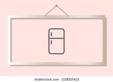 Refrigerator Vector icon . Lorem Ipsum Illustration design