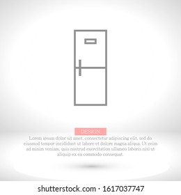 Refrigerator Vector icon . Lorem Ipsum Illustration design