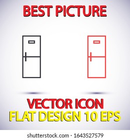 Refrigerator Vector icon . Lorem Ipsum Illustration design