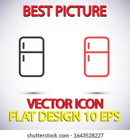 Refrigerator Vector icon . Lorem Ipsum Illustration design