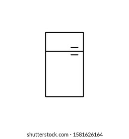 Refrigerator vector icon. outline flat sign for mobile concept and web design. Refrigerator  glyph icon. Symbol, logo illustration. Vector graphics
