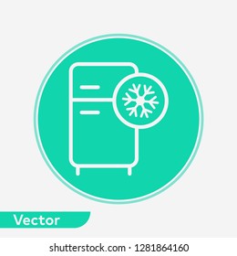 Refrigerator vector icon sign symbol