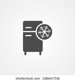 Refrigerator vector icon sign symbol