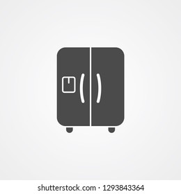 Refrigerator vector icon sign symbol