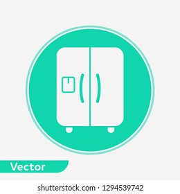 Refrigerator vector icon sign symbol
