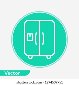 Refrigerator vector icon sign symbol