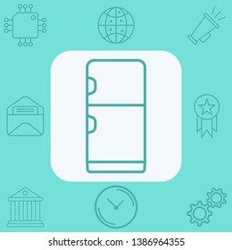 Refrigerator vector icon sign symbol