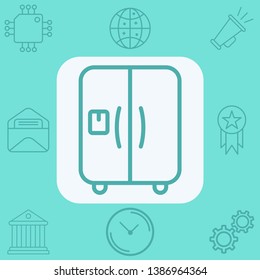 Refrigerator vector icon sign symbol