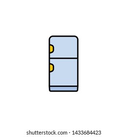 Refrigerator vector icon sign symbol