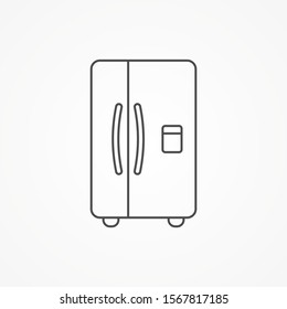 Refrigerator vector icon sign symbol