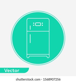 Refrigerator vector icon sign symbol