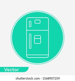 Refrigerator vector icon sign symbol