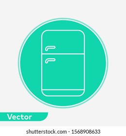 Refrigerator vector icon sign symbol