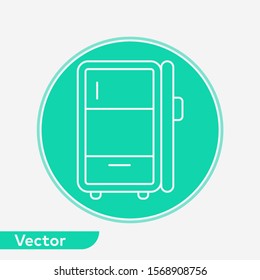 Refrigerator vector icon sign symbol
