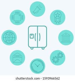 Refrigerator vector icon sign symbol