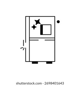 Icono de Vector de refrigerador ilustración de stock
