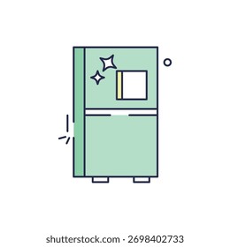 Icono de Vector de refrigerador ilustración de stock
