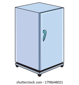 refrigerator vector illustration.
isolated on white background.Top view