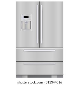 Refrigerator. Vector illustration isolated on white background