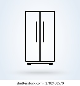 Refrigerator. vector Simple modern icon design illustration.