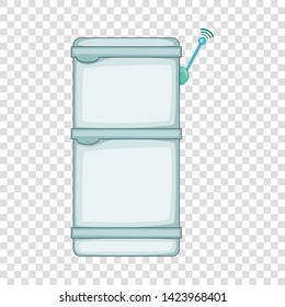 Refrigerator with wi fi connection icon. Cartoon illustration of refrigerator with wi fi connection vector icon for web