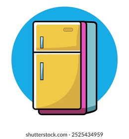 Refrigerators, Set refrigerators, Set of retro refrigerators for animation, Vector illustration in flat style.