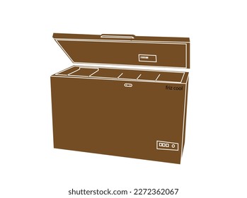 Refrigerators - Vector Illustration In Flat Design And With Highlights. Closed Fridge Isolated On A White Background. Kitchen Appliances. Royalty Free SVG, Cliparts, Vectors, And Stock Illustration .