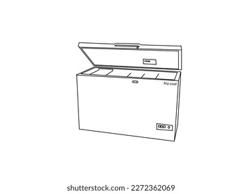Refrigerators - Vector Illustration In Flat Design And With Highlights. Closed Fridge Isolated On A White Background. Kitchen Appliances. Royalty Free SVG, Cliparts, Vectors, And Stock Illustration .