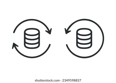 Refrsh data server cion. Illustration vector