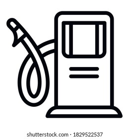 Refuel gas station icon. Outline refuel gas station vector icon for web design isolated on white background