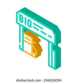 refueling biogas station isometric icon vector. refueling biogas station sign. isolated symbol illustration
