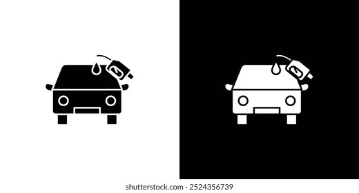 Icono de coche de repostaje Ilustración de diseño de arte