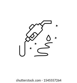 refueling gun icon. Simple line, outline vector of oil industry icons for ui and ux, website or mobile application