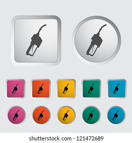 Refueling nozzle icon. Vector illustration.
