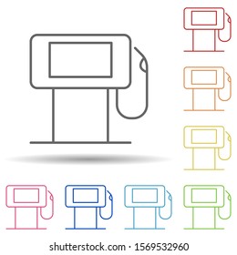 Refueling outline in multi color style icon. Simple thin line, outline vector of ecology icons for ui and ux, website or mobile application