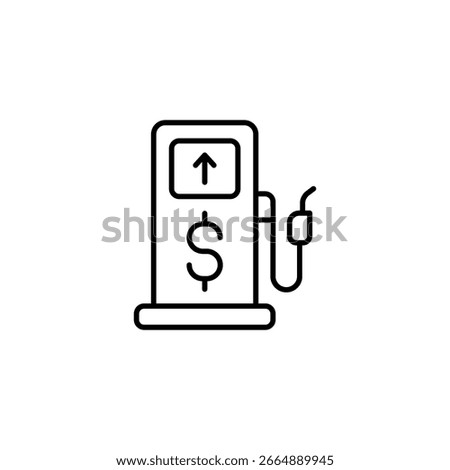 Refueling Station Icon Representing Rising Costs And Fuel Consumption Concept