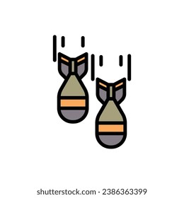 Refugee Bomb Icon Vector Illustration
