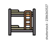 Refugee Bunk Bed Icon Vector Illustration